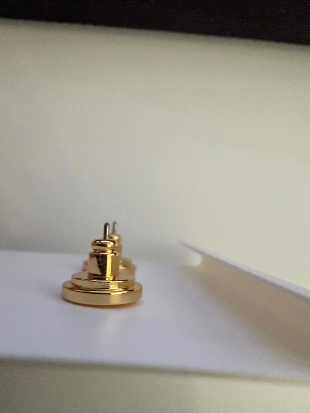 Tory Burch Gold and Blush Round Stud Earrings NWOT